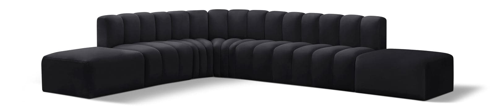 Yara 172" Velvet Upholstered Sectional, 7-Piece — Vista 1 (1/6)
