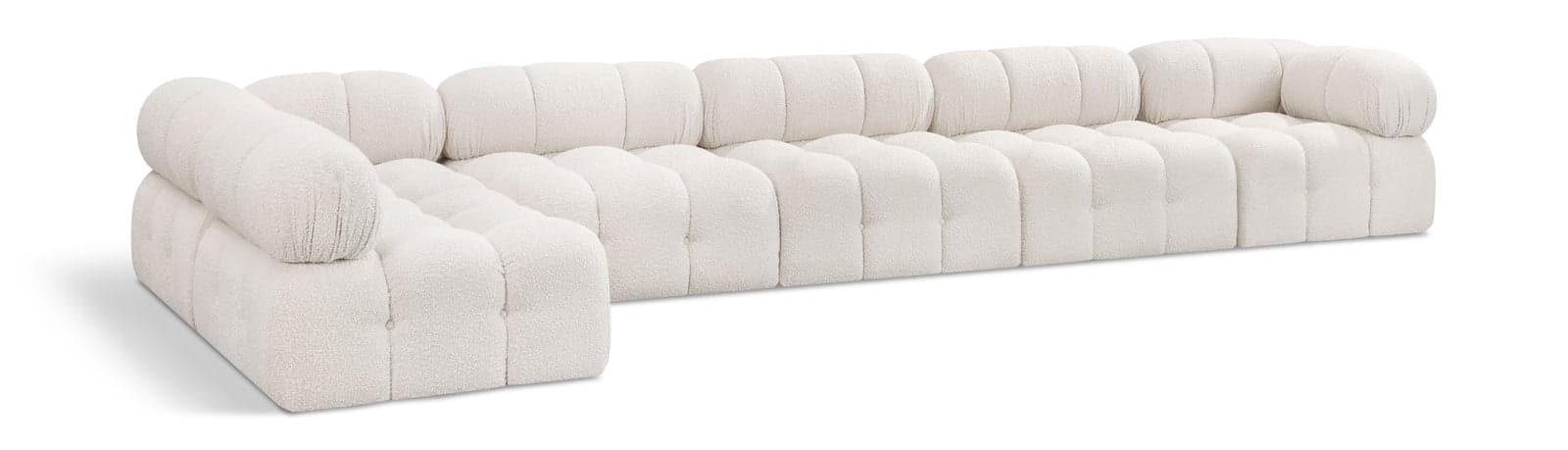 Darcy 170" Cream Boucle Fabric Upholstered Sectional, 6-Piece — Vista 1 (1/3)