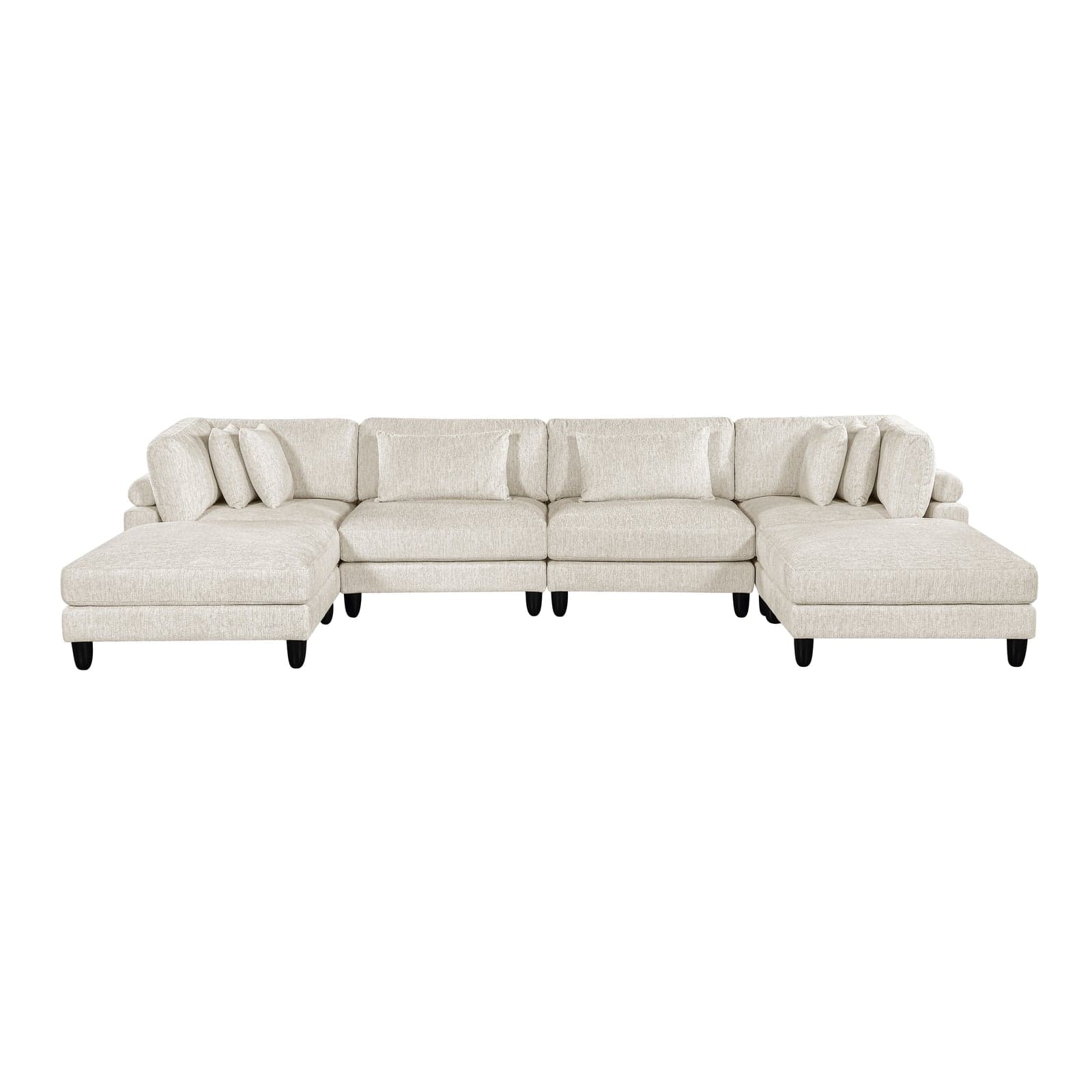 Leesa (6)6-Piece Modular Sectional with Ottomans — Vista 1 (1/3)