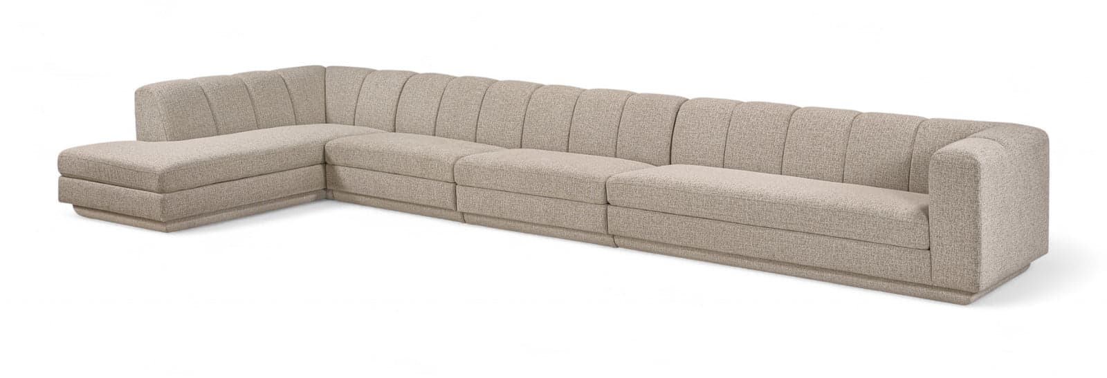 Laurel Fabric Upholstered Sectional, 4-Piece (Style 4) — View 1 (1/3)