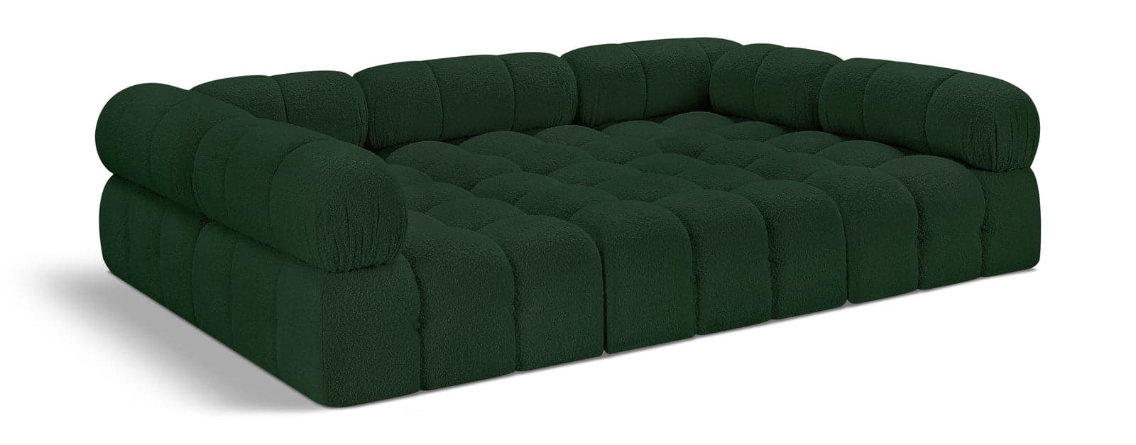 Darcy 102" Green Boucle Fabric Upholstered Sectional, 6-Piece — Vista 1 (1/3)