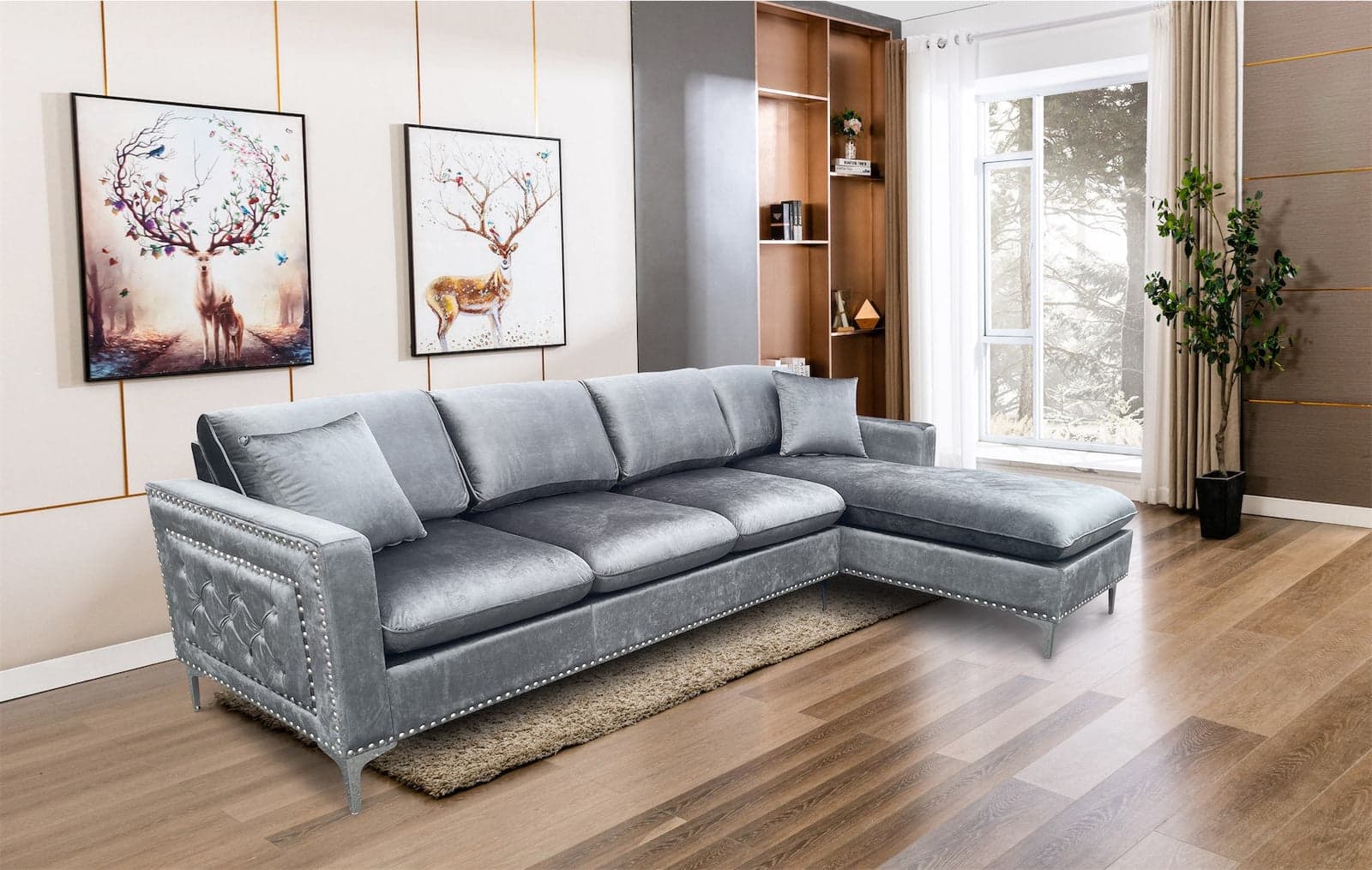 Flavia Dark Gray Sectional — Vista 1 (1/1)