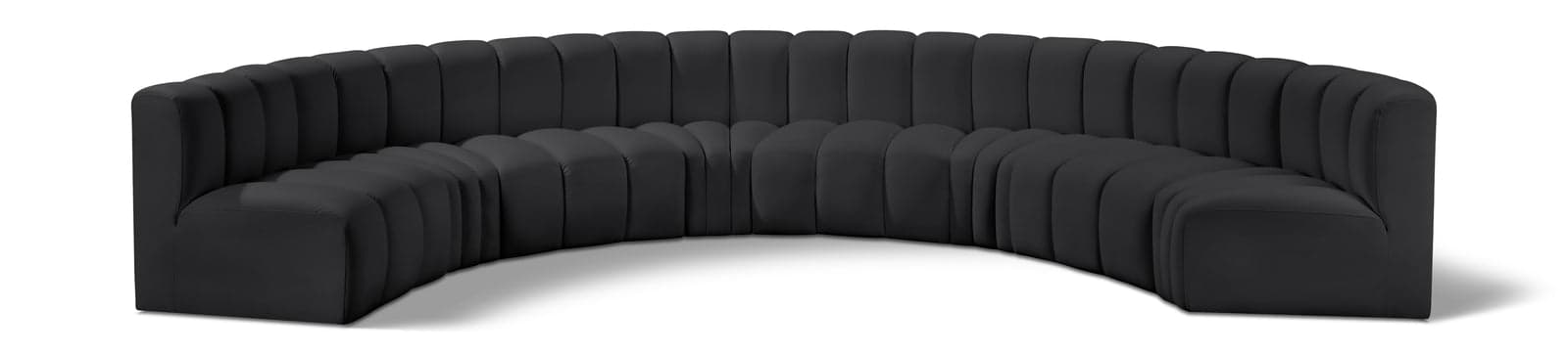 Yara 162" Vegan Leather Upholstered Sectional, 8-Piece — View 1 (1/5)