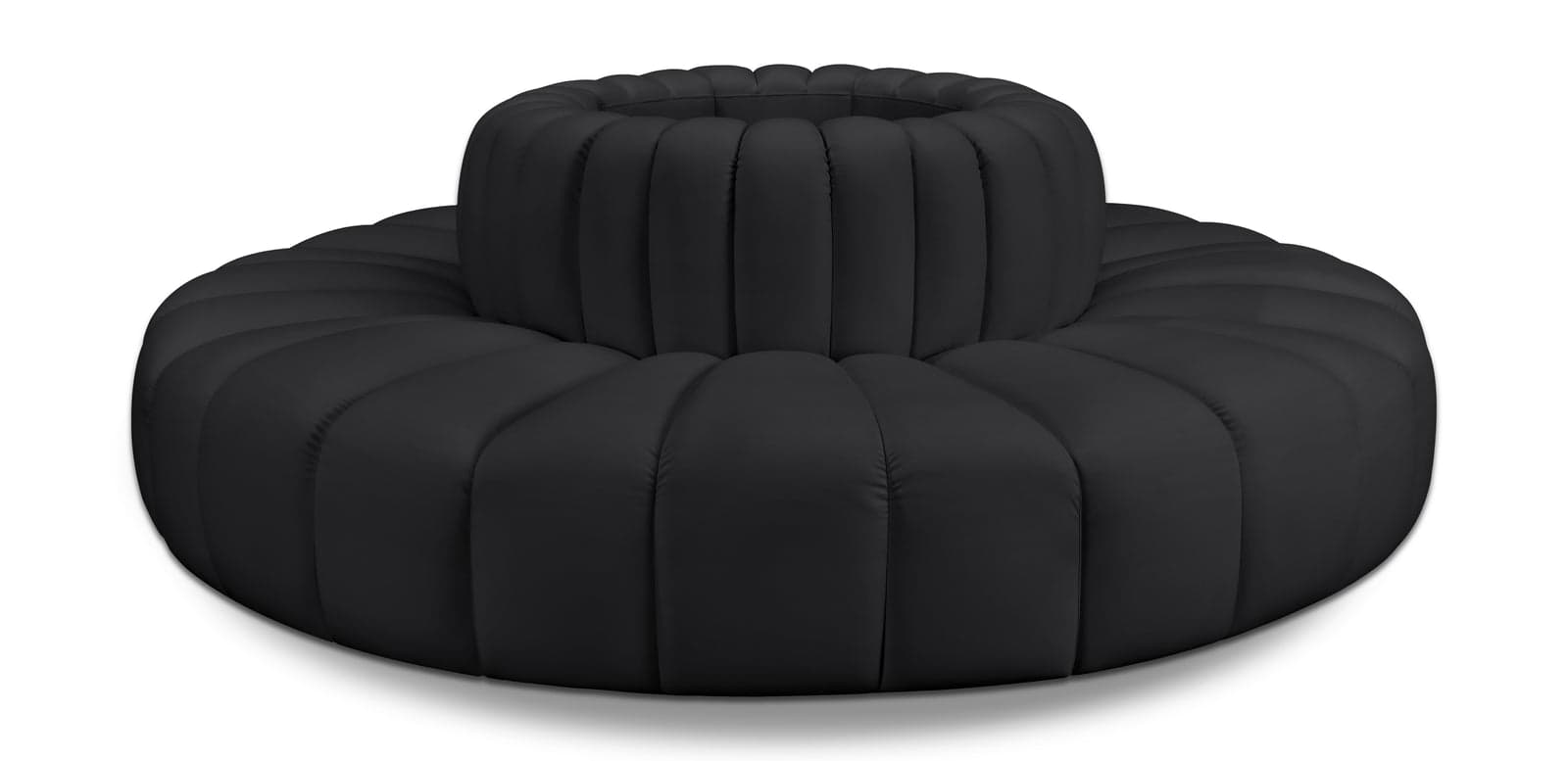 Yara 90" Vegan Leather Upholstered Sectional, 8-Piece — View 1 (1/5)