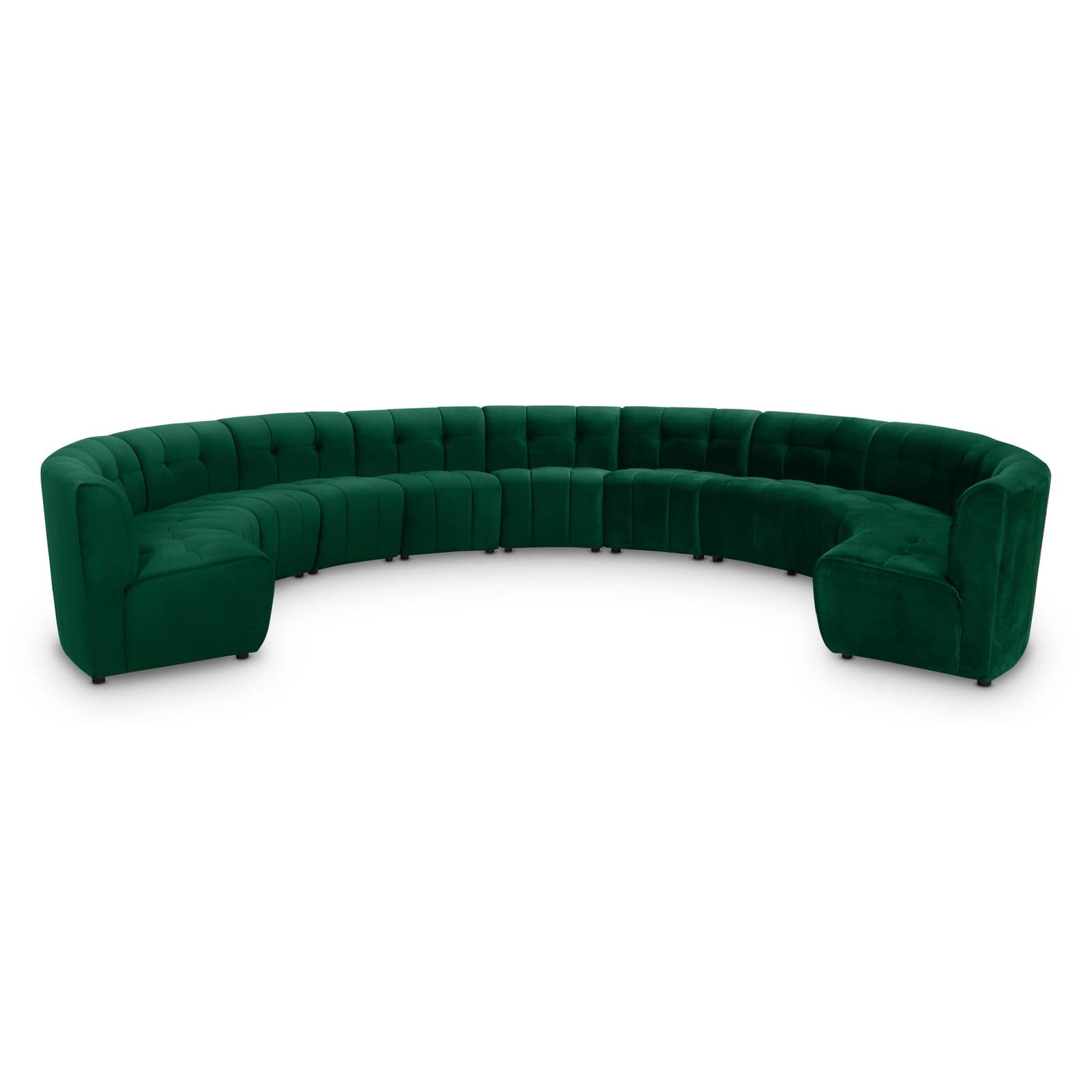 Kira 177.5" Green Velvet Upholstered Sectional, 11-Piece — Vista 1 (1/3)