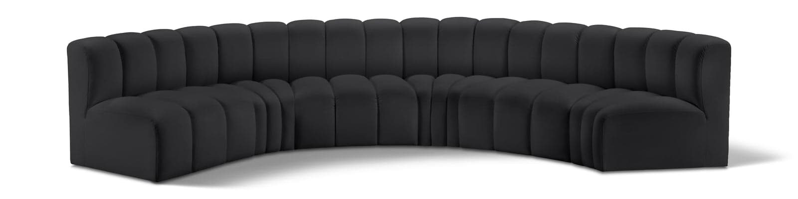 Yara 151" Vegan Leather Upholstered Sectional, 6-Piece — View 1 (1/5)