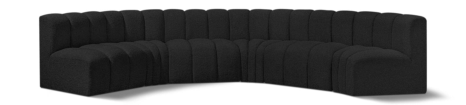 Yara 151" Boucle Fabric Upholstered Sectional, 6-Piece — Vista 1 (1/5)