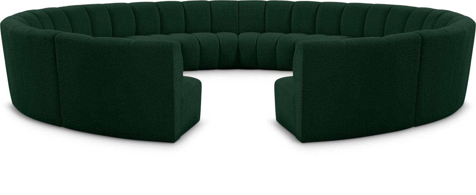 Isolde 178" Green Boucle Fabric Upholstered Sectional, 12-Piece — Vista 1 (1/3)