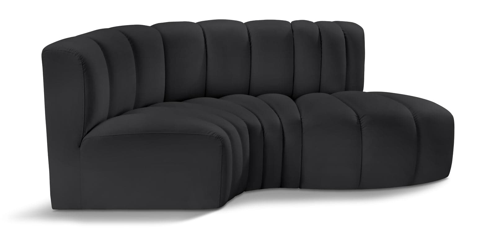 Yara 70" Vegan Leather Upholstered Sectional, 3-Piece — Vista 1 (1/5)