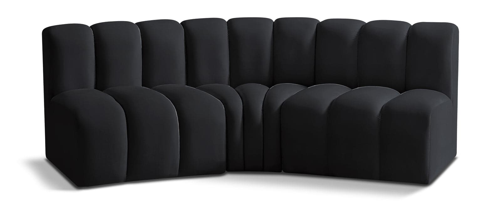 Yara 86" Velvet Upholstered Sectional, 3-Piece — Vista 1 (1/6)