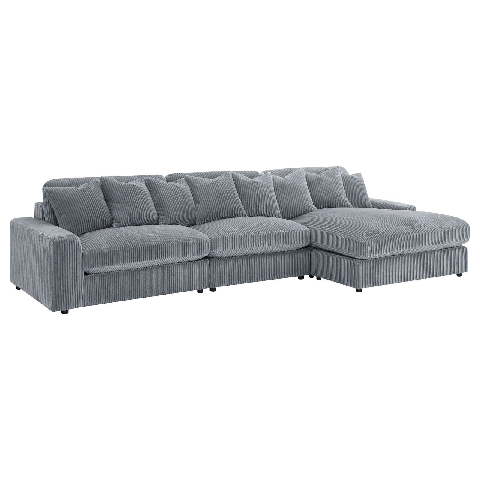 Winchester Upholstered Reversible Chaise Sectional Sofa Fog — Vista 1 (1/3)