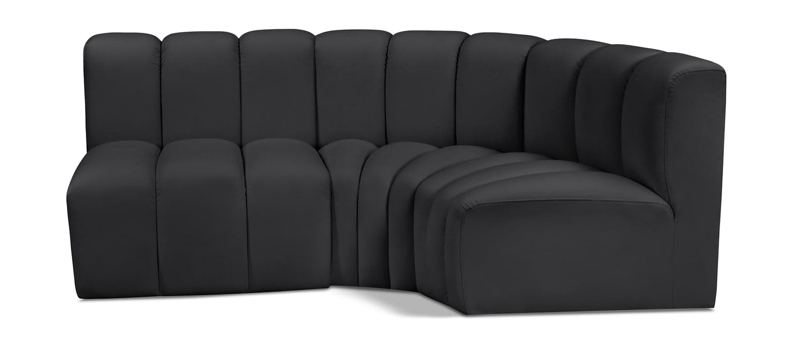 Yara 84" Vegan Leather Upholstered Sectional, 3-Piece — Vista 1 (1/5)