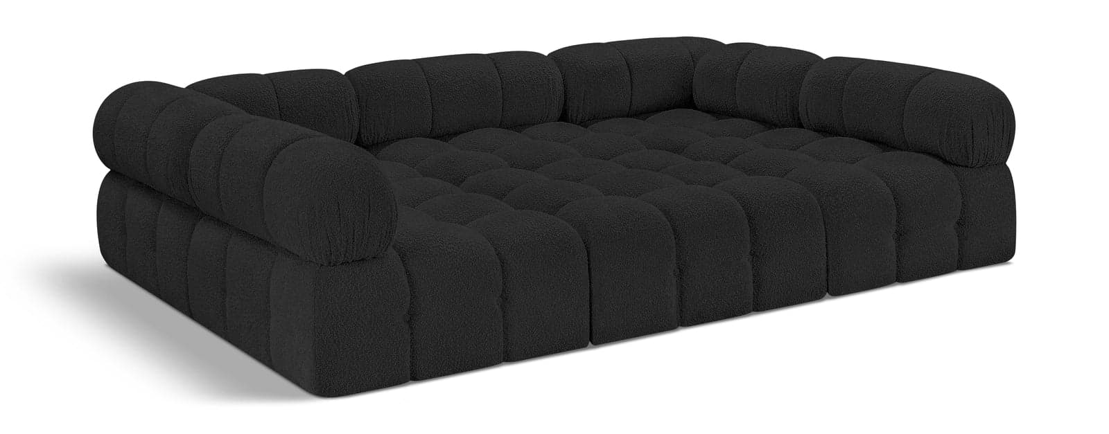 Darcy 102" Black Boucle Fabric Upholstered Sectional, 6-Piece — Vista 1 (1/3)