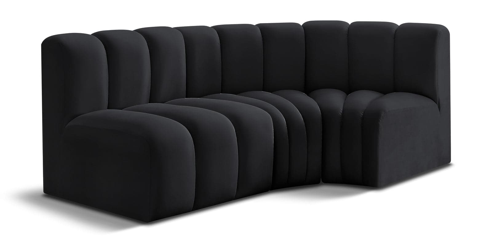 Yara 84" Velvet Upholstered Sectional, 3-Piece — Vista 1 (1/6)
