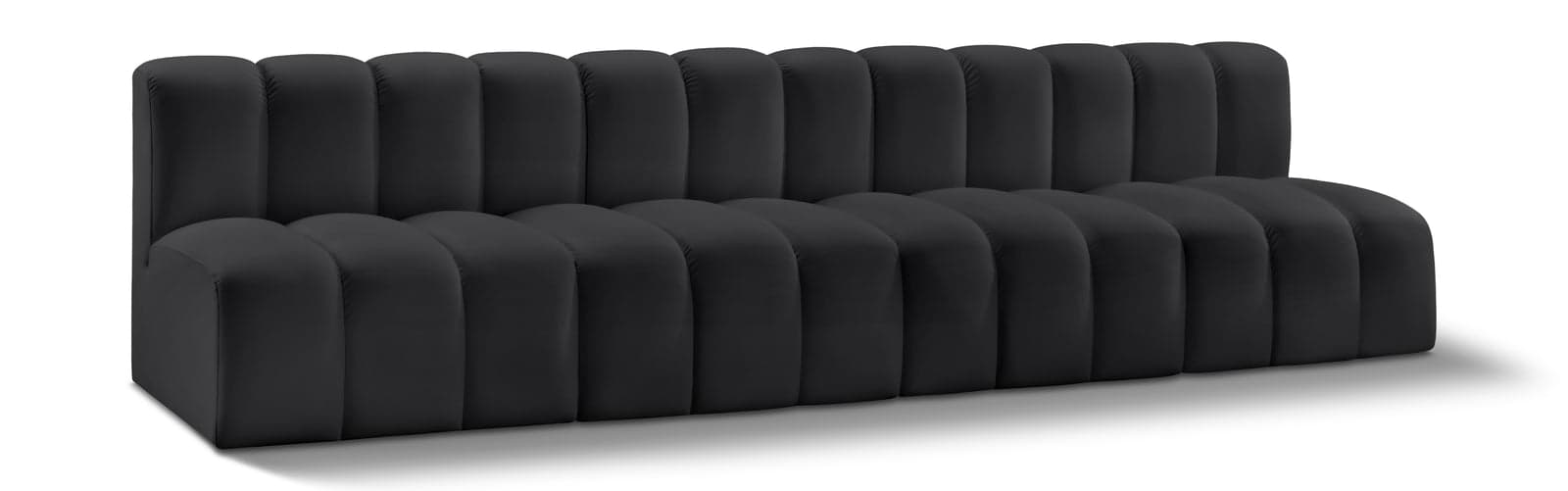 Yara 119" Vegan Leather Upholstered Sectional, 4-Piece — View 1 (1/5)