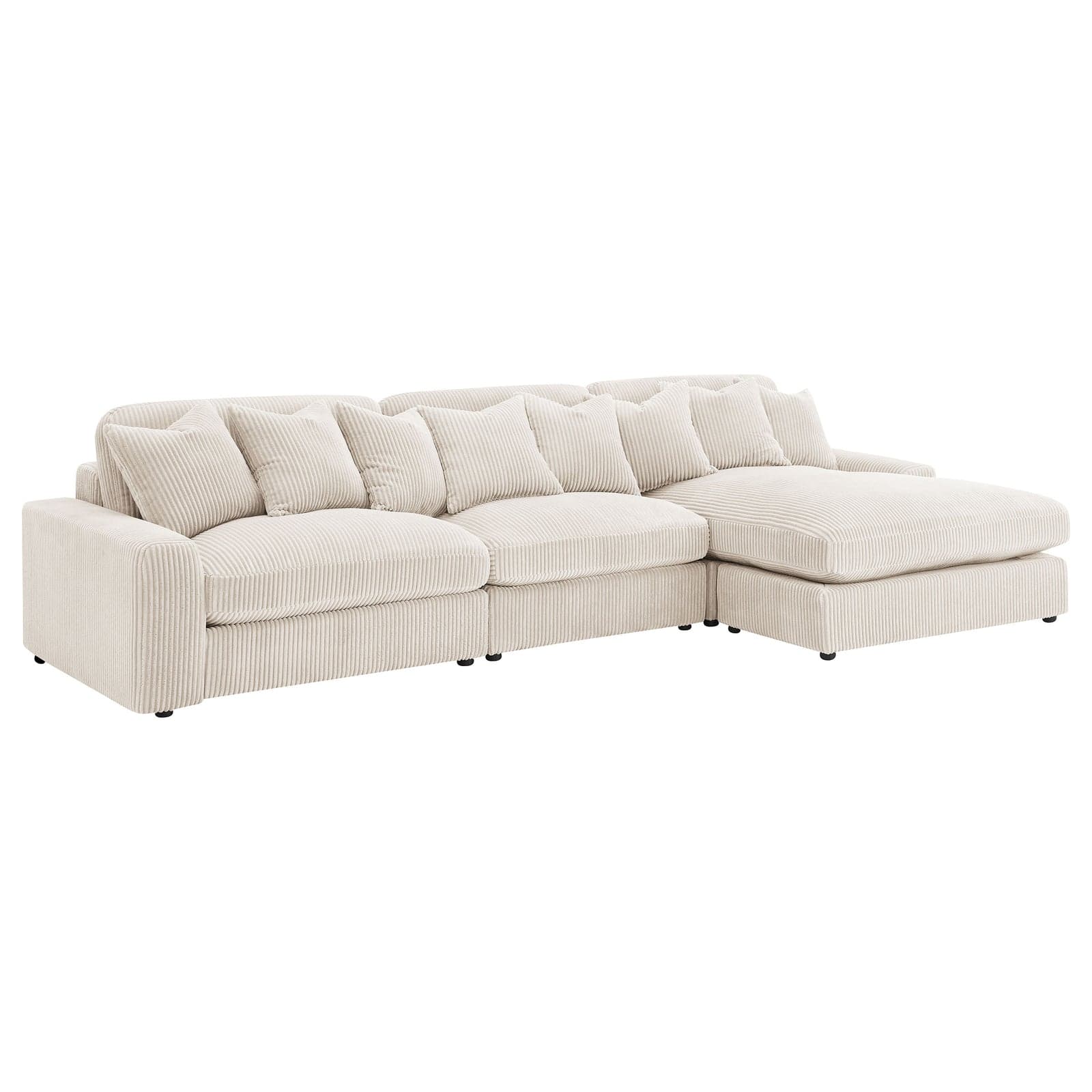 Winchester Upholstered Reversible Chaise Sectional Sofa Sand — Vista 1 (1/3)