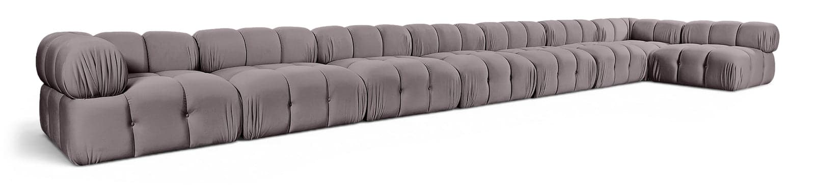 Camden Taupe Velvet Performance Fabric Upholstered Sectional, 8-Piece (Style 4) — Vista 1 (1/3)