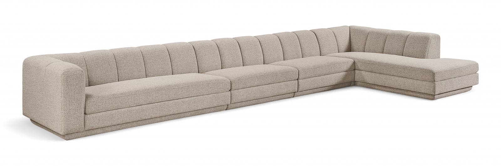 Laurel Fabric Upholstered Sectional, 4-Piece — View 1 (1/3)