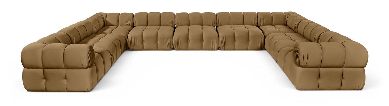 Camden Saddle Velvet Performance Fabric Upholstered Sectional, 9-Piece — Vista 1 (1/3)