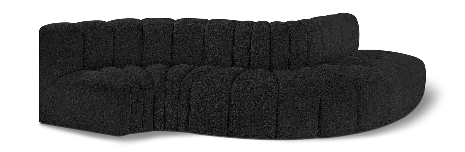 Yara 122" Boucle Fabric Upholstered Sectional, 5-Piece — View 1 (1/5)