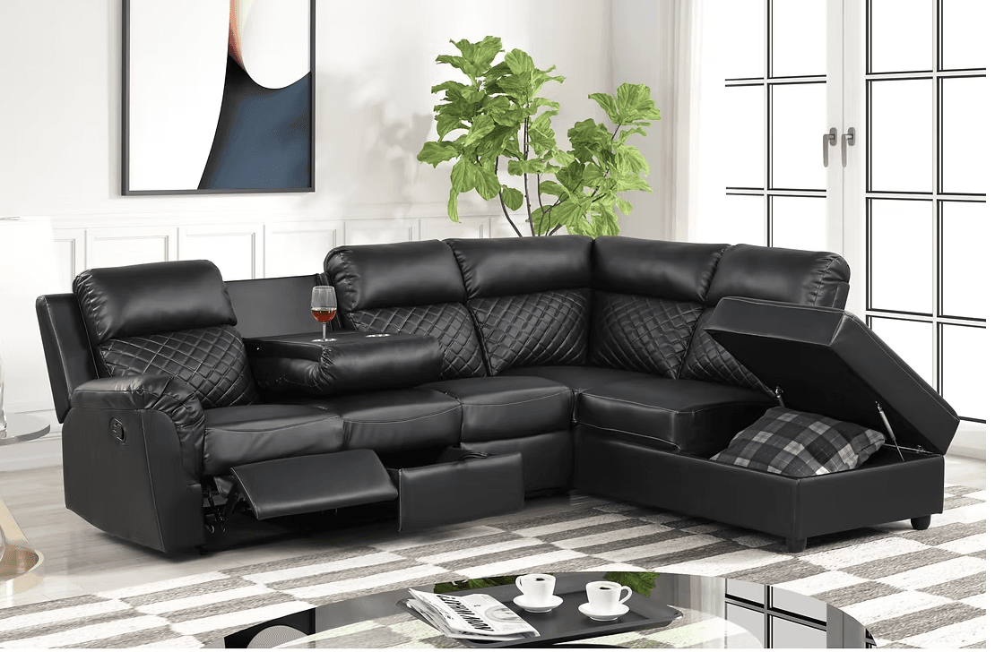 Eli Black Sectional — Vista 1 (1/3)