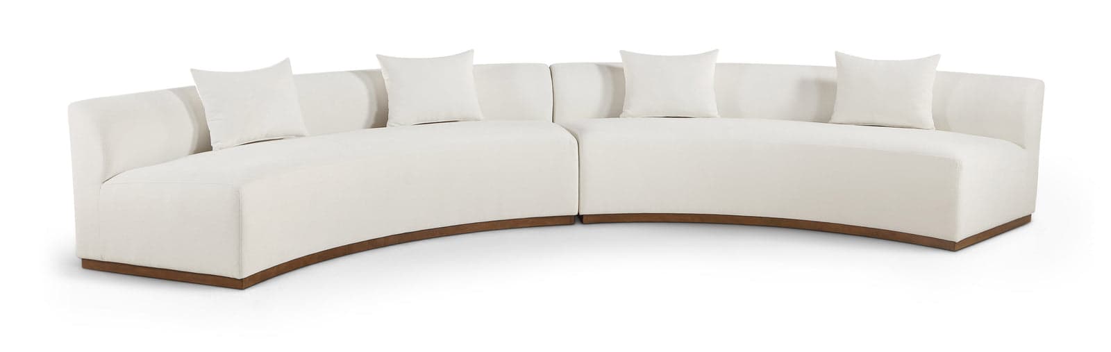 Orla 182.5" Cream Chenille Fabric Upholstered Sectional, 2-Piece — Vista 1 (1/3)