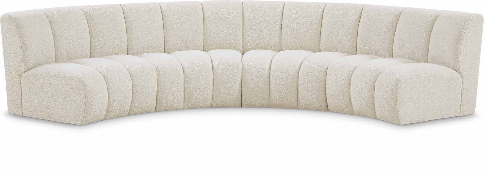 Isolde 148" Cream Boucle Fabric Upholstered Sectional, 4-Piece — Vista 1 (1/3)