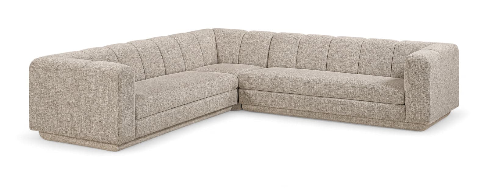 Laurel Fabric Upholstered Sectional, 3-Piece (Style 2) — View 1 (1/3)