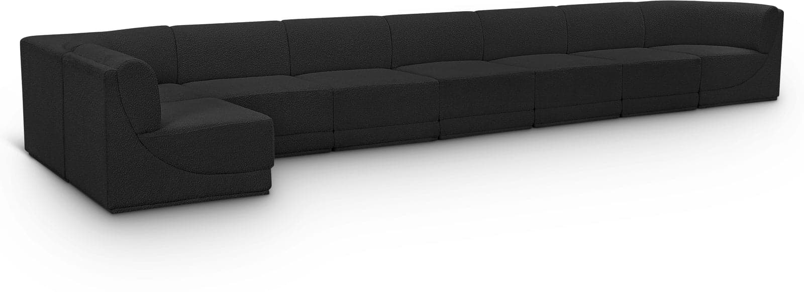 Harlow 218" Boucle Fabric Upholstered Sectional, 8-Piece — Vista 1 (1/5)