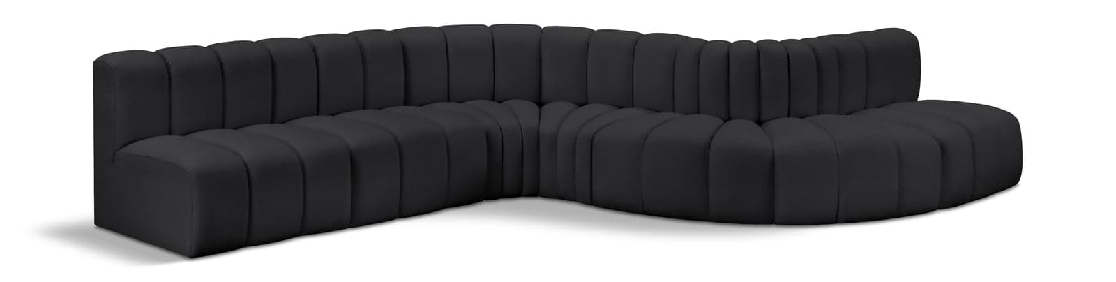 Yara 170" Vegan Leather Upholstered Sectional, 7-Piece — View 1 (1/5)