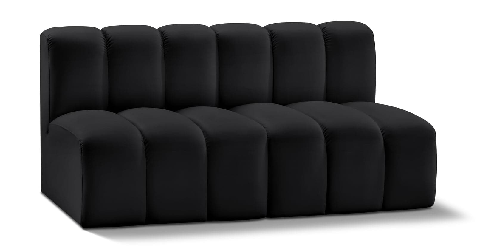 Yara 60" Vegan Leather Upholstered Sectional, 2-Piece — View 1 (1/5)
