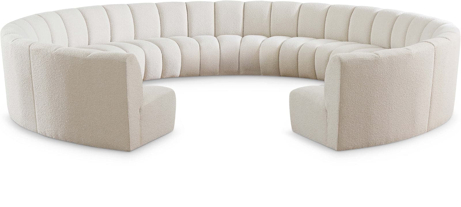 Isolde 178" Cream Boucle Fabric Upholstered Sectional, 11-Piece — Vista 1 (1/3)
