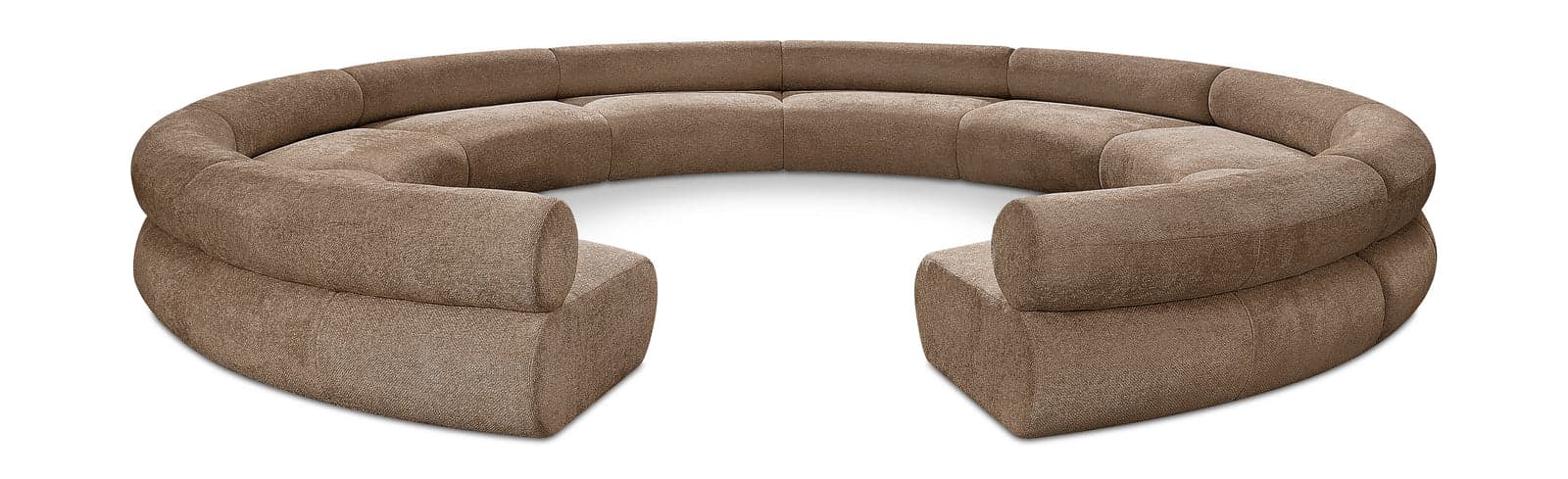 Harper 202" Chenille Fabric Upholstered Sectional, 10-Piece — Vista 1 (1/5)
