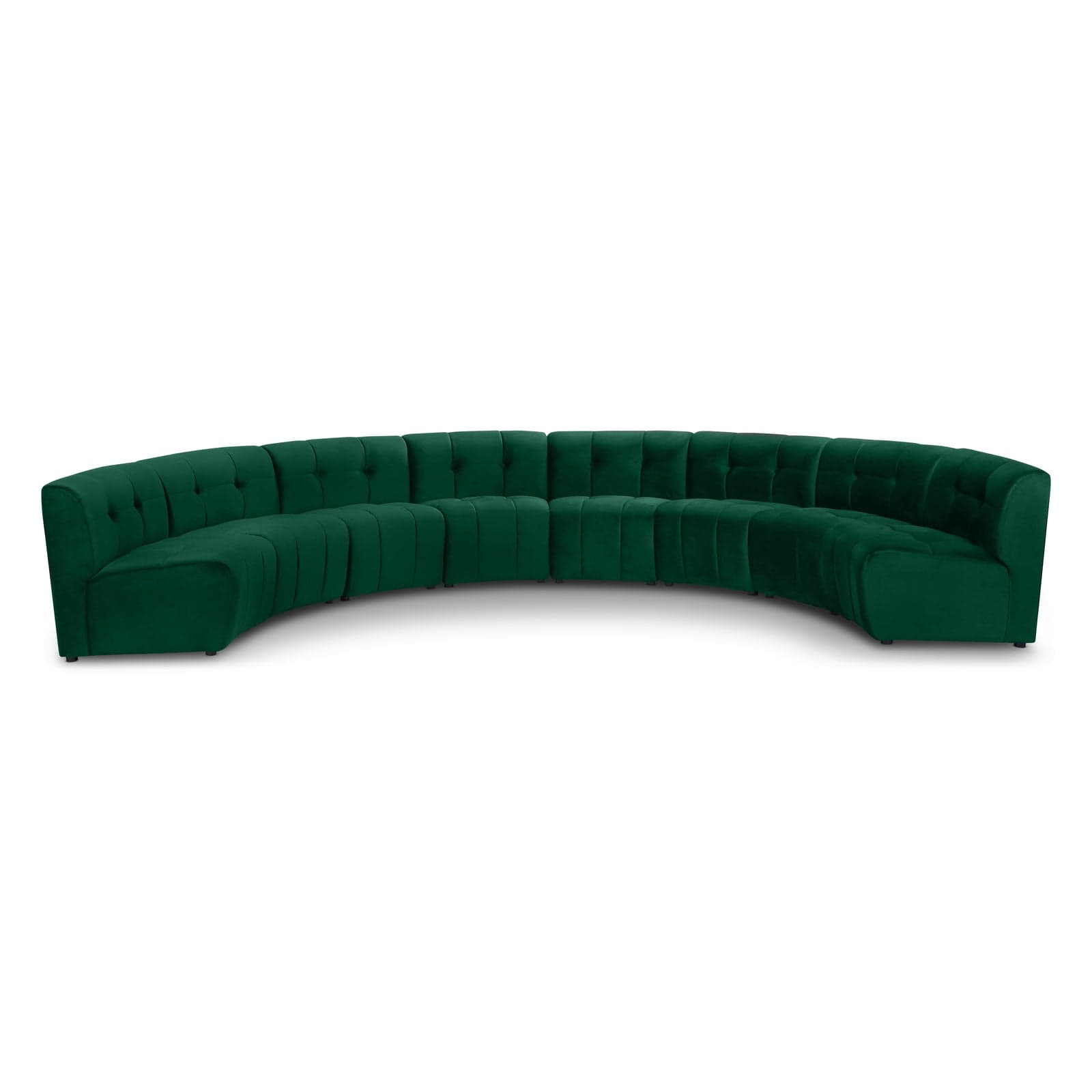 Kira 174.5" Green Velvet Upholstered Sectional, 8-Piece — Vista 1 (1/3)