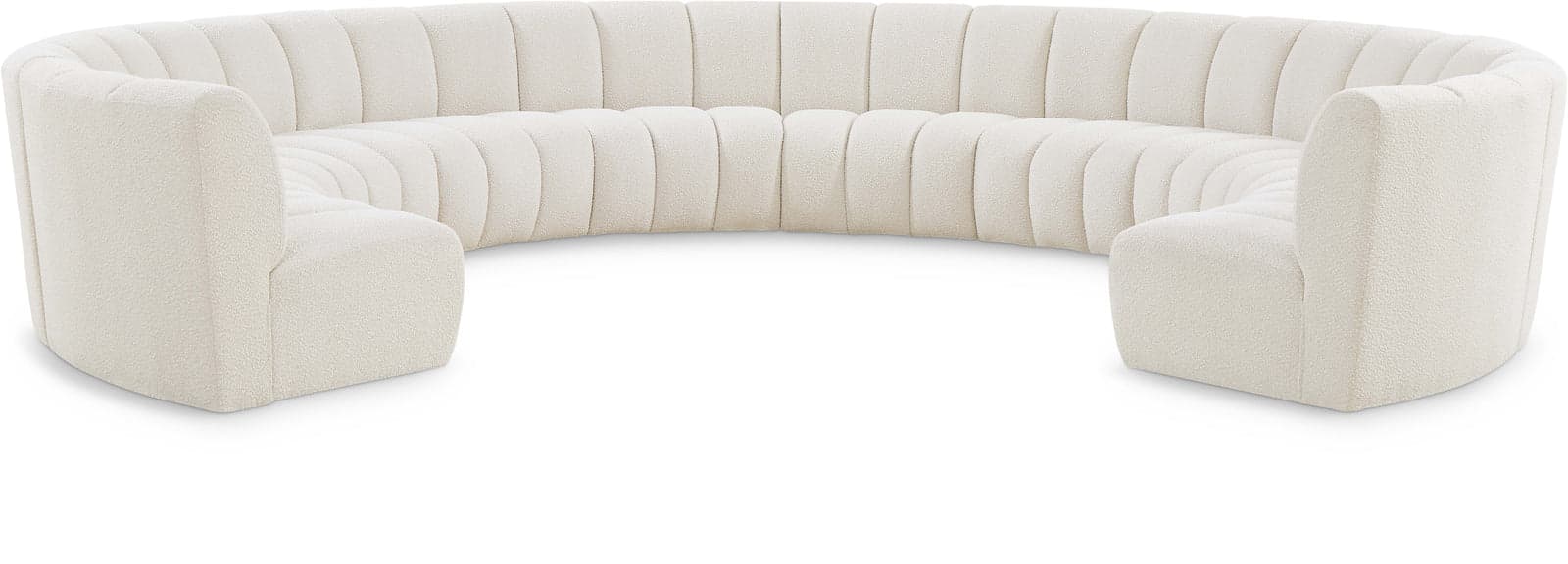Isolde 178" Cream Boucle Fabric Upholstered Sectional, 10-Piece — Vista 1 (1/3)