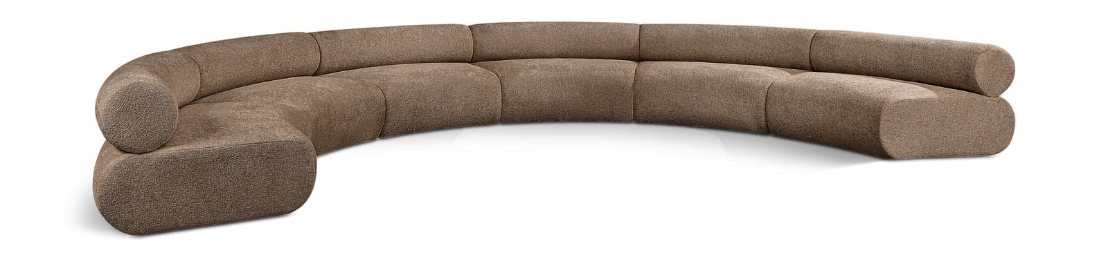 Harper 202" Chenille Fabric Upholstered Sectional, 6-Piece — Vista 1 (1/5)