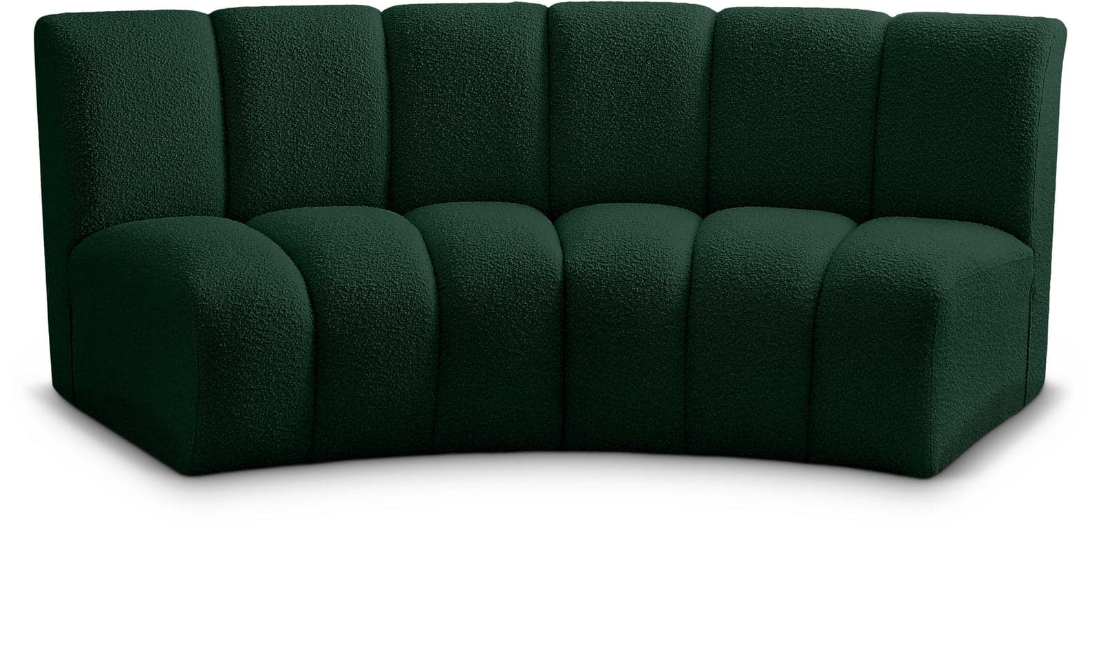 Isolde 83" Green Boucle Fabric Upholstered Sectional, 2-Piece — Vista 1 (1/3)