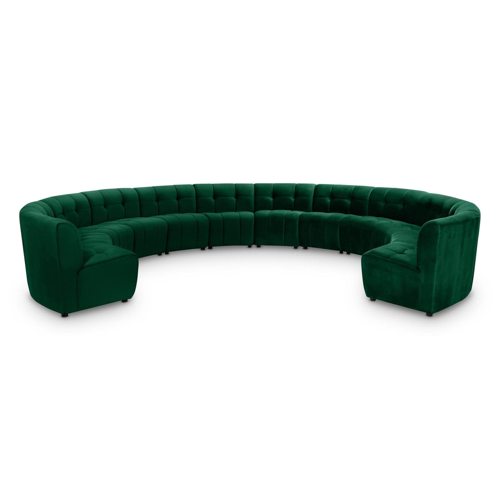 Kira 177.5" Green Velvet Upholstered Sectional, 12-Piece — Vista 1 (1/3)