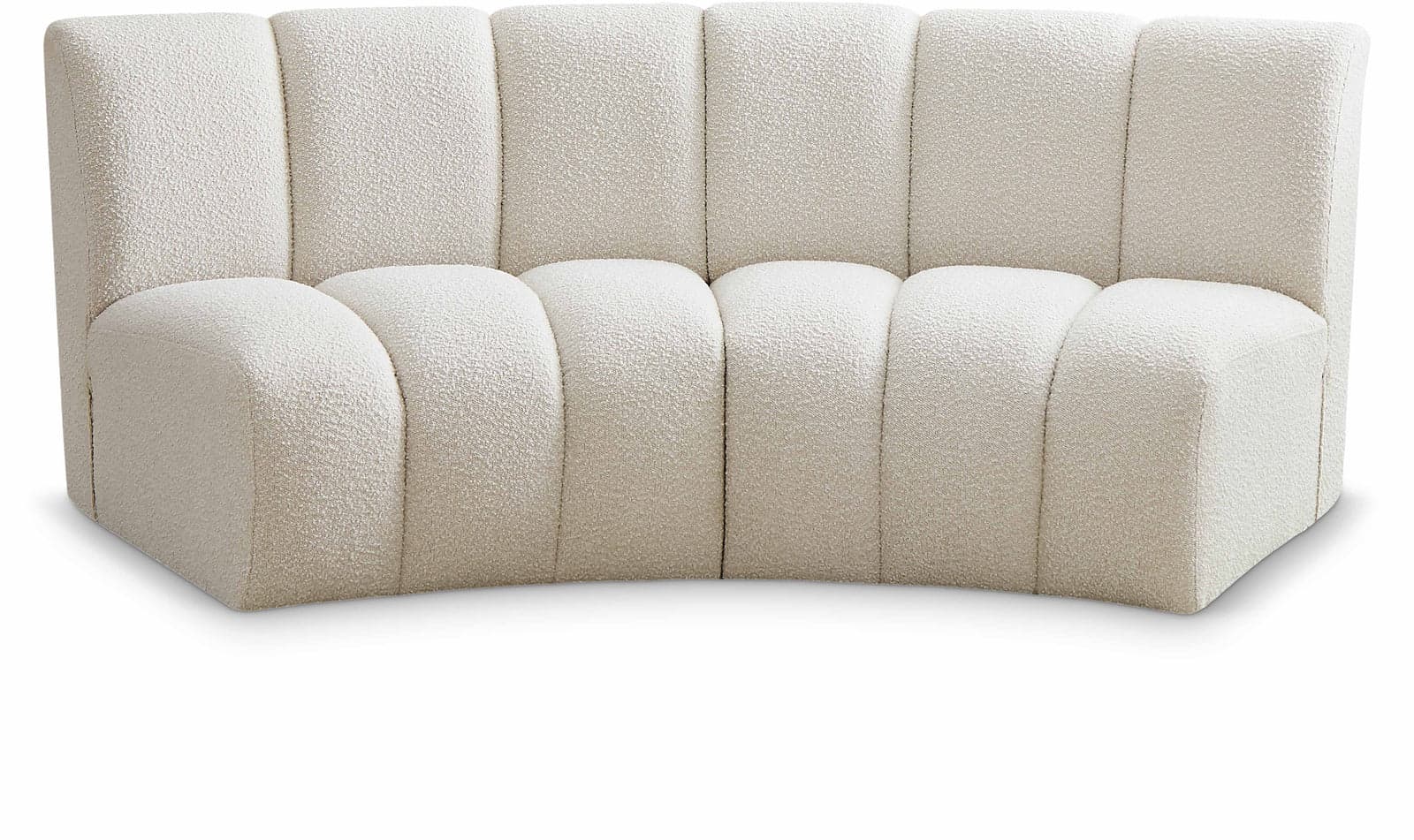 Isolde 83" Cream Boucle Fabric Upholstered Sectional, 2-Piece — Vista 1 (1/3)