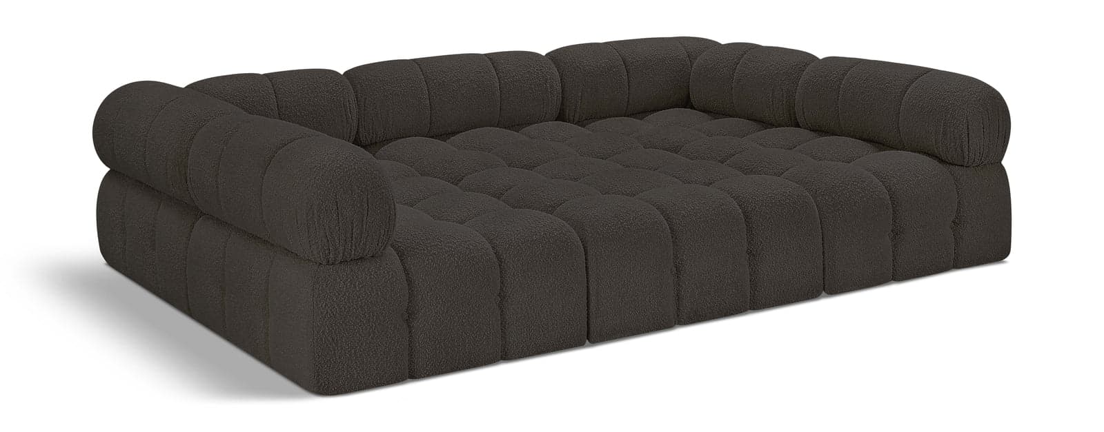 Darcy 102" Brown Boucle Fabric Upholstered Sectional, 6-Piece — View 1 (1/3)