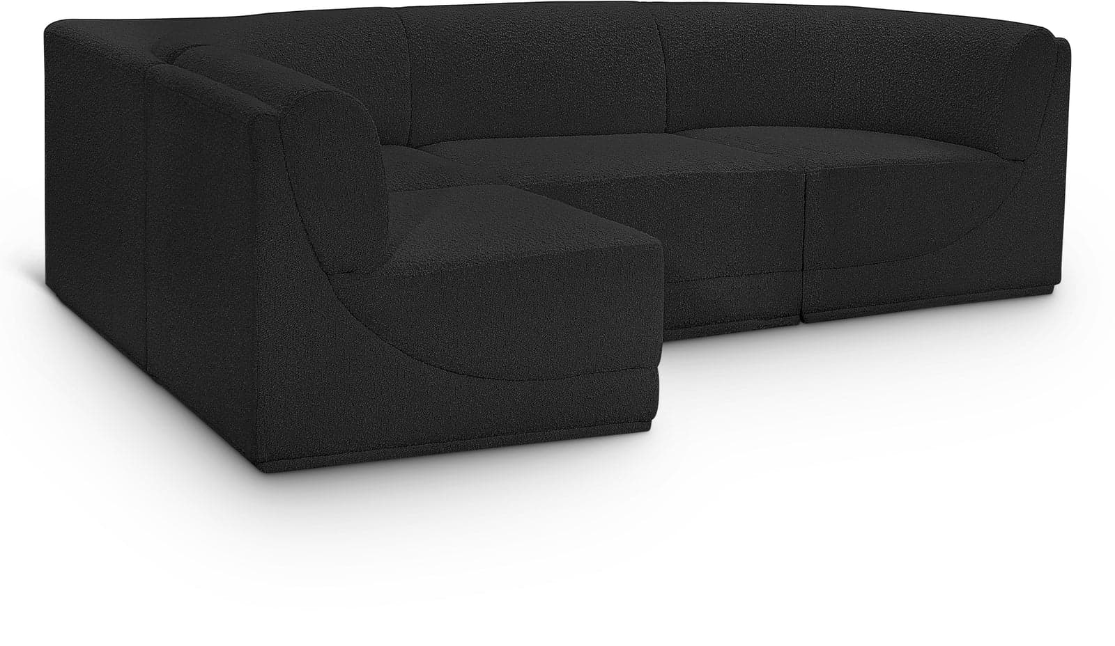 Harlow 98" Boucle Fabric Upholstered Sectional, 4-Piece — Vista 1 (1/5)