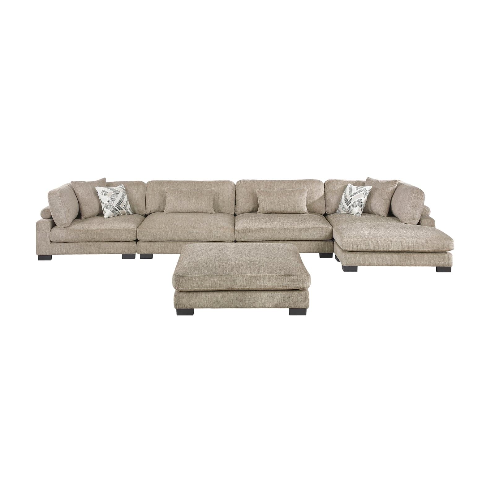 Bennington (5)5-Piece Modular Sectional with Chaise and Ottoman — View 1 (1/3)