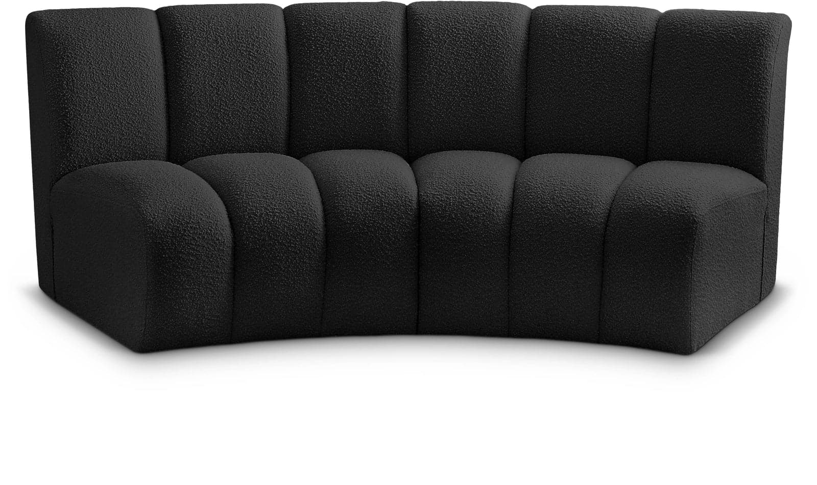 Isolde 83" Black Boucle Fabric Upholstered Sectional, 2-Piece — Vista 1 (1/3)