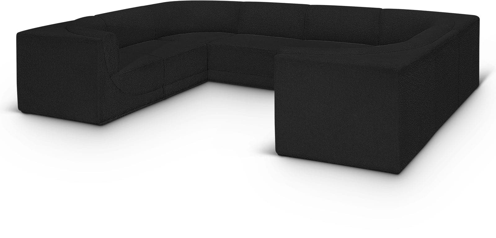 Harlow 128" Boucle Fabric Upholstered Sectional, 8-Piece — Vista 1 (1/5)