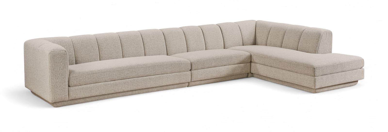 Laurel Fabric Upholstered Sectional, 3-Piece — View 1 (1/3)