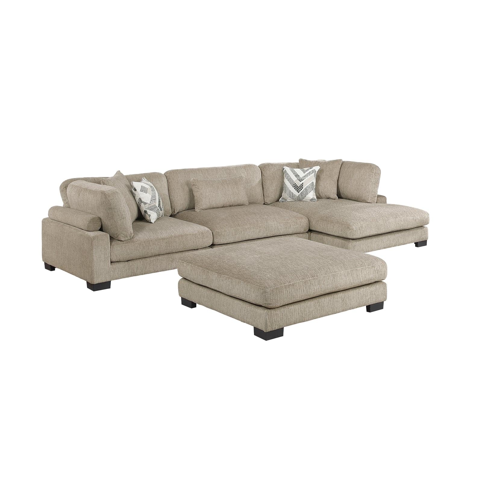 Bennington (4)4-Piece Modular Sectional with Chaise and Ottoman — View 1 (1/3)